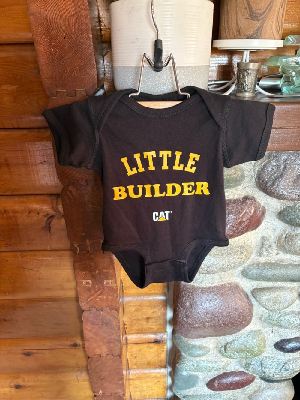 CAT Caterpillar "Little Builder" Baby Bodysuit | 6M | Like New